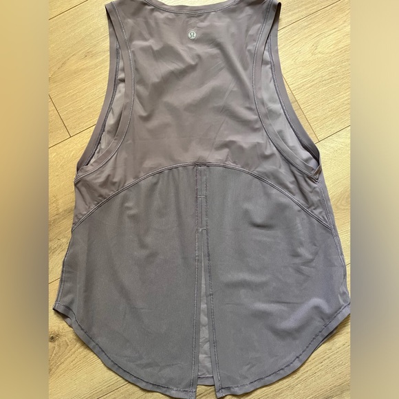 Dusty Dawn Lululemon Ace back slit tie tank top Mauve Violet crewneck sleeveless - Picture 12 of 13